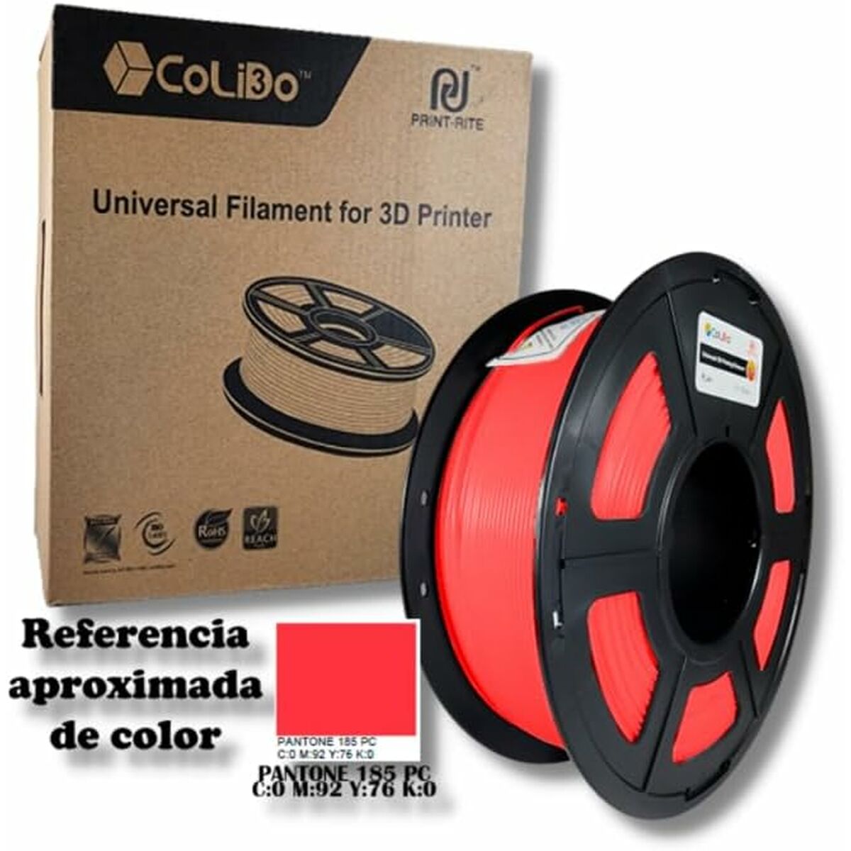 Filamentrulle CoLiDo Röd Ø 1,75 mm